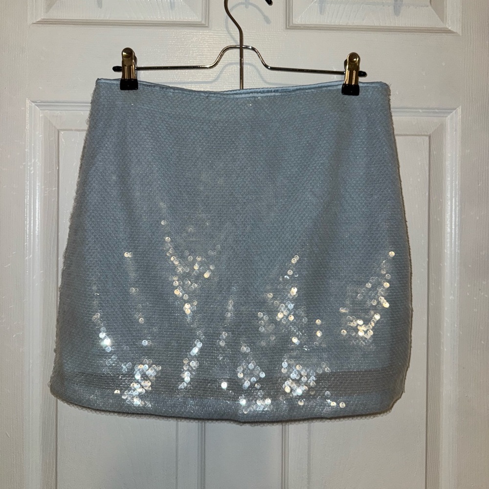 Abercrombie & Fitch Silver Sequin Skort